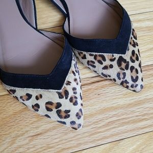 Leopard print flats